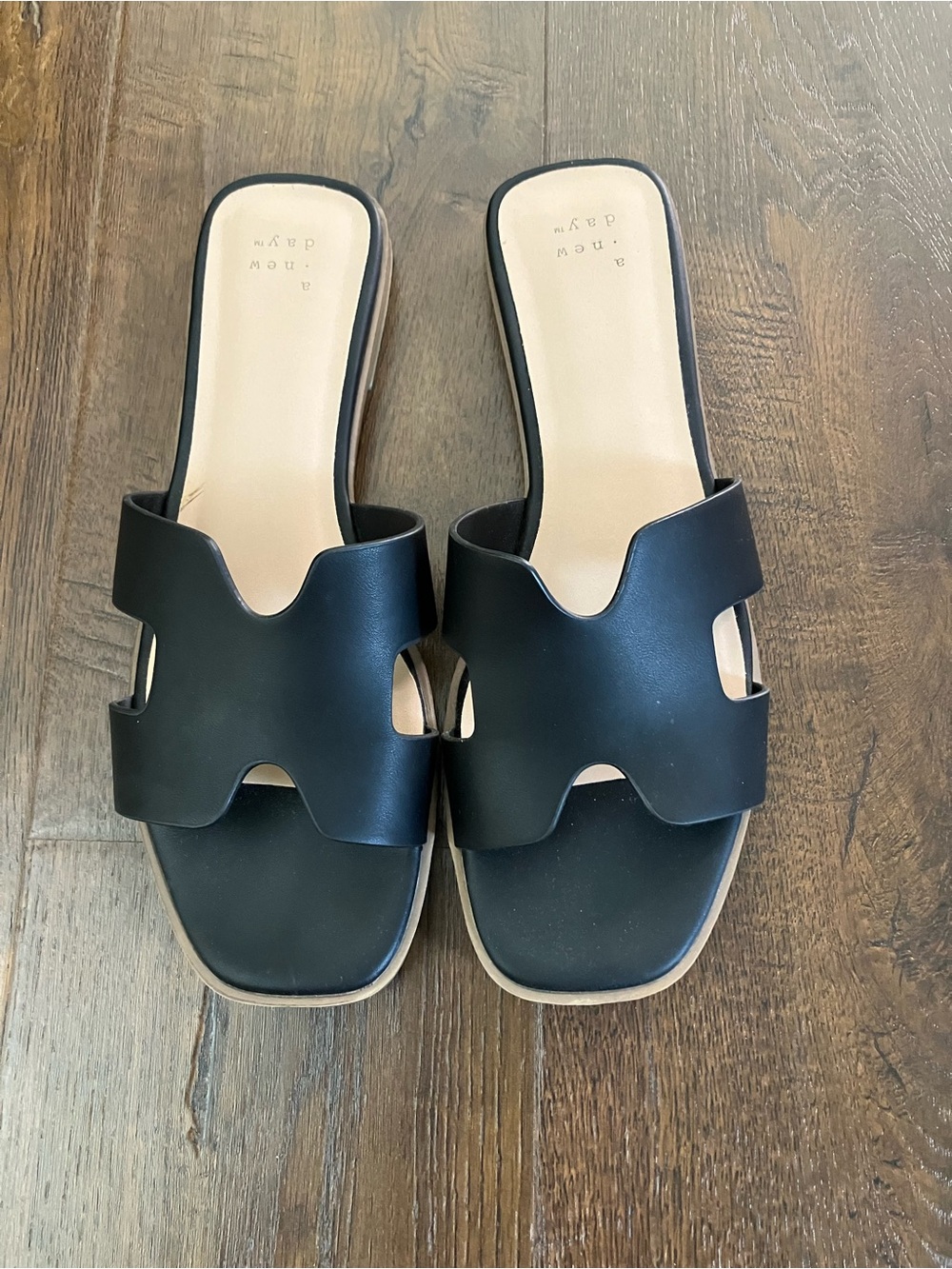 Target Black Women's Slide Mules with Cutout Strap